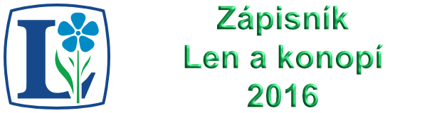 Zápisník "LEN A KONOPÍ 2016"